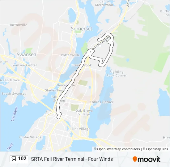 102 Bus Line Map