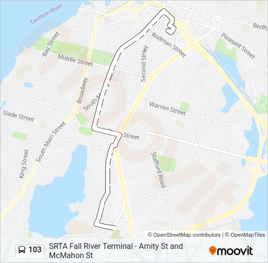 103 Bus Line Map