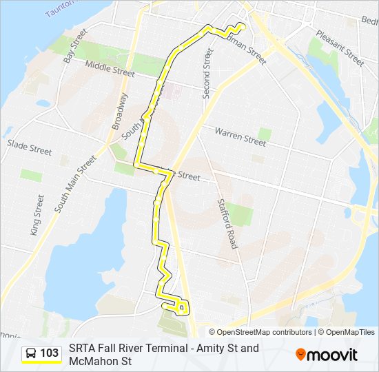 103 bus Line Map