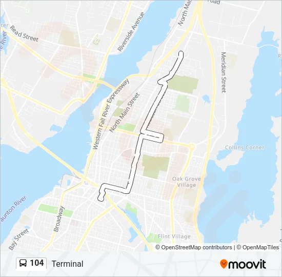 104 Bus Line Map