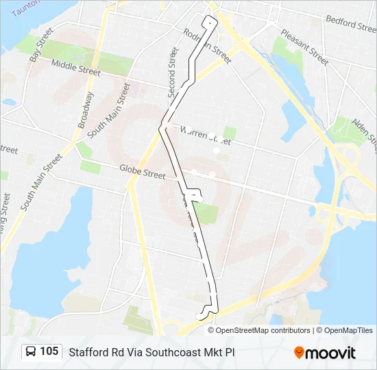105 Bus Line Map