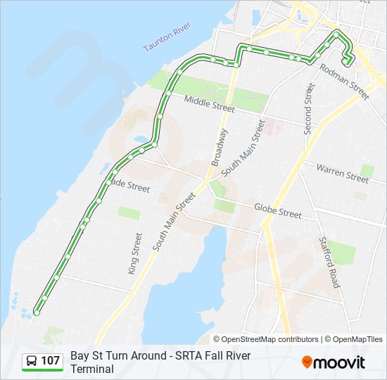 107 bus Line Map