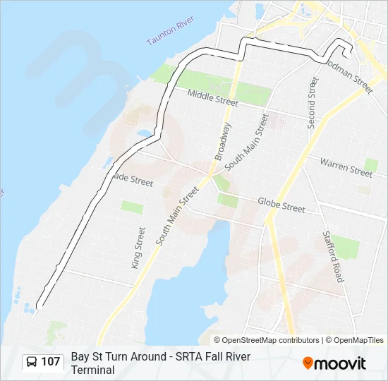 107 Bus Line Map