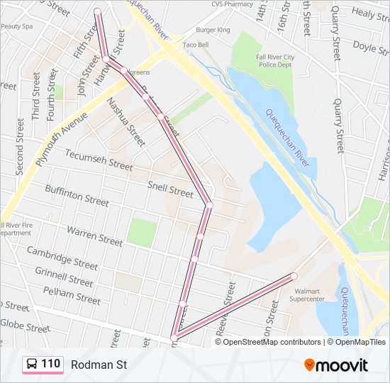 Mapa de 110 de autobús