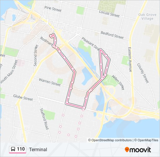 110 bus Line Map