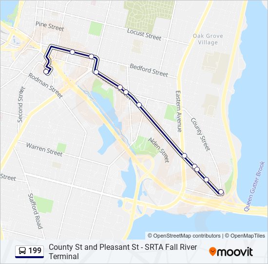 199 bus Line Map