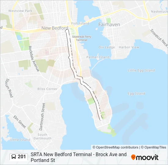 201 Bus Line Map