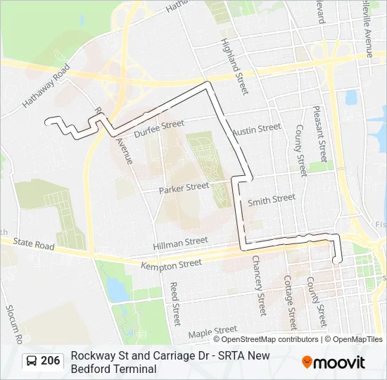 206 Bus Line Map