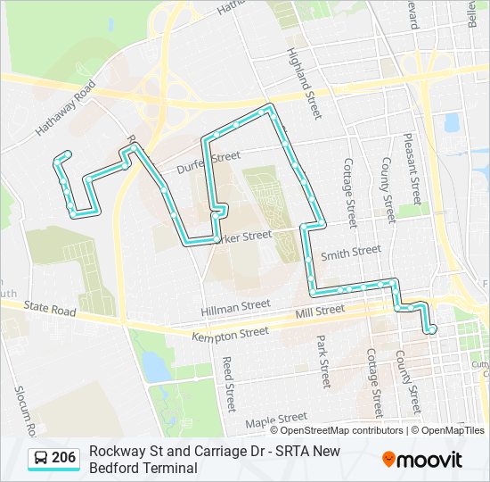 206 bus Line Map