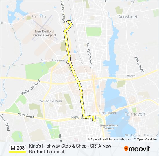 208 bus Line Map