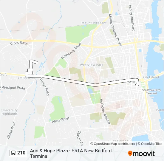 210 Bus Line Map