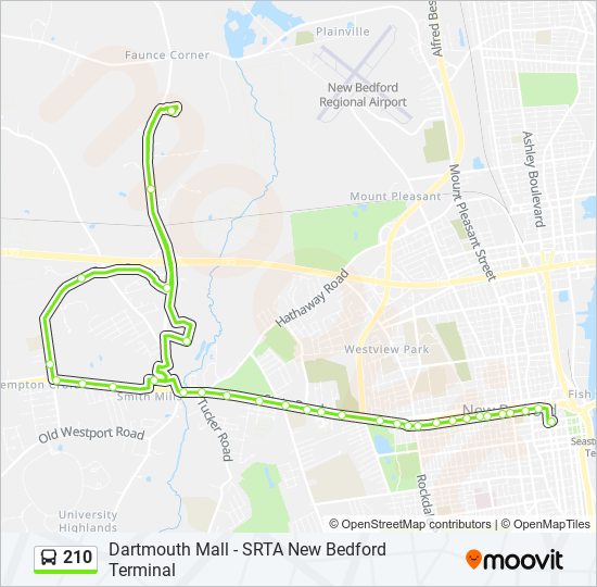 210 bus Line Map