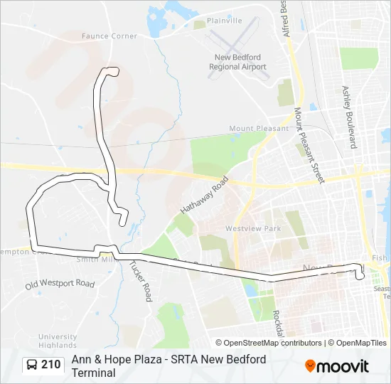 210 Bus Line Map