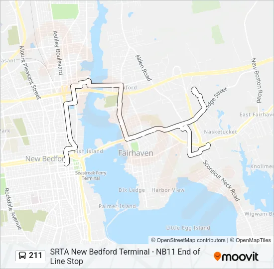 211 Bus Line Map