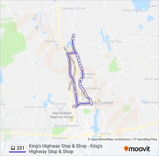 Mapa de 221 de autobús