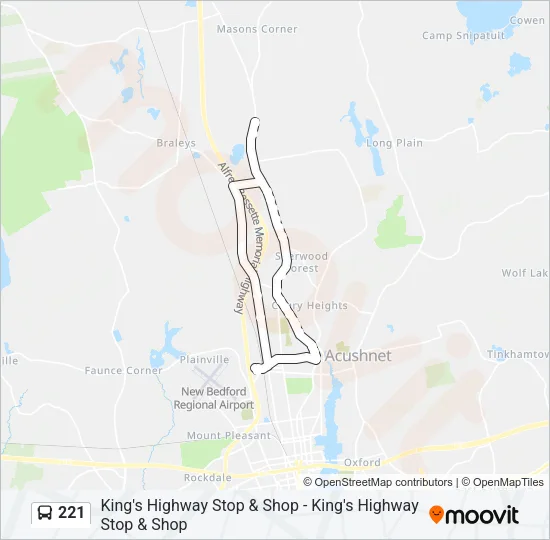 221 Bus Line Map