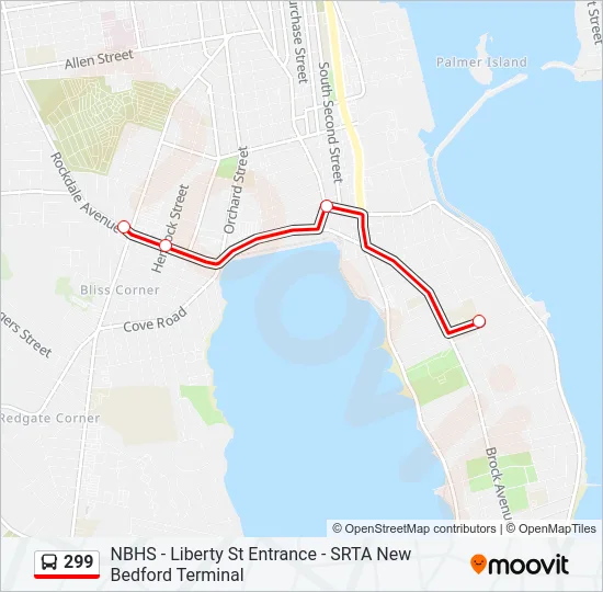 299 Bus Line Map