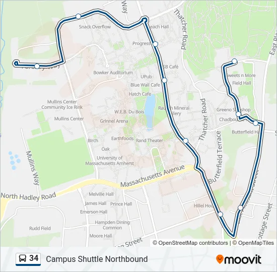 34 Bus Line Map