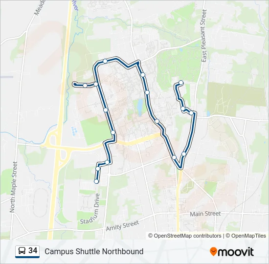 34 Bus Line Map