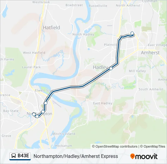 B43E Bus Line Map