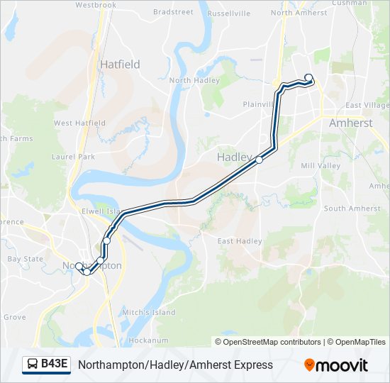 B43E bus Line Map