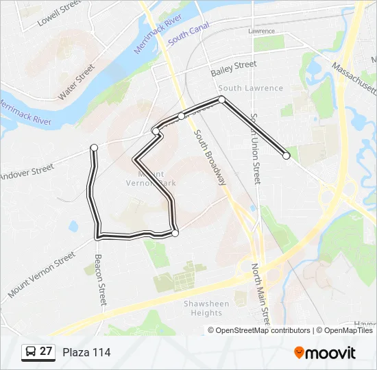 27 Bus Line Map
