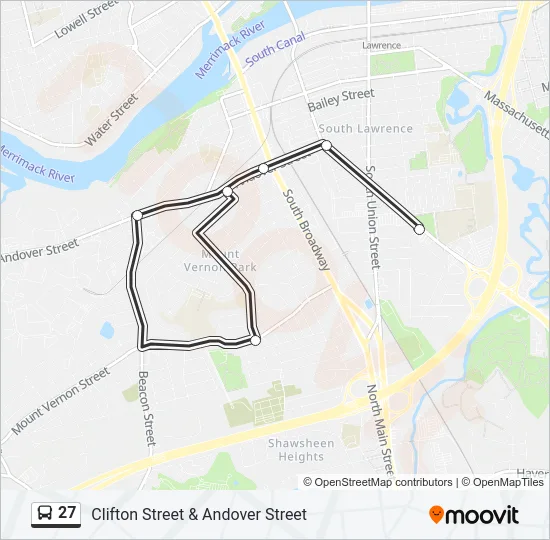 27 Bus Line Map