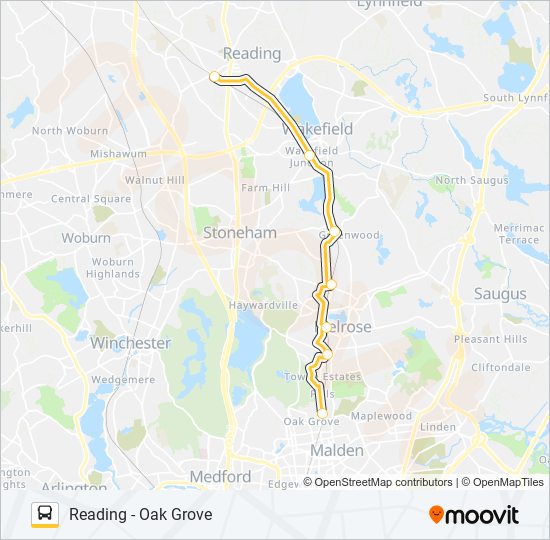Ruta haverhill line shuttle horarios, paradas y mapas Reading