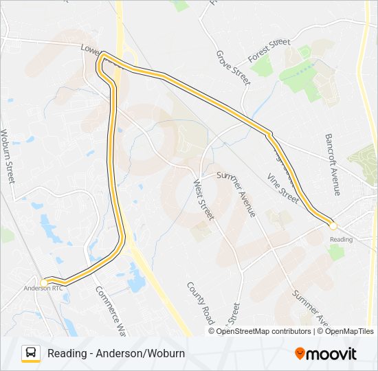 HAVERHILL LINE SHUTTLE Bus Line Map