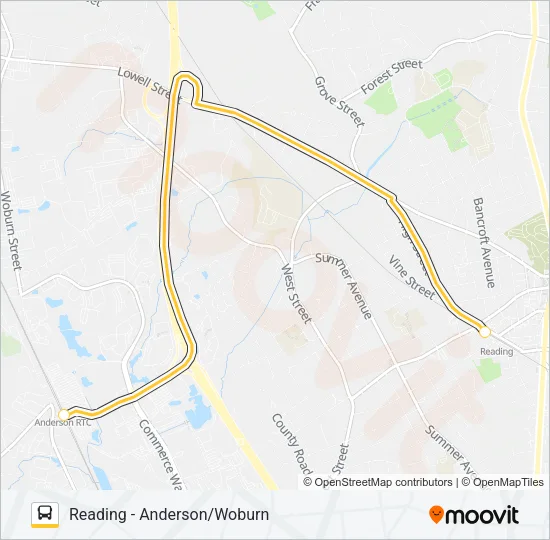 HAVERHILL LINE SHUTTLE Bus Line Map