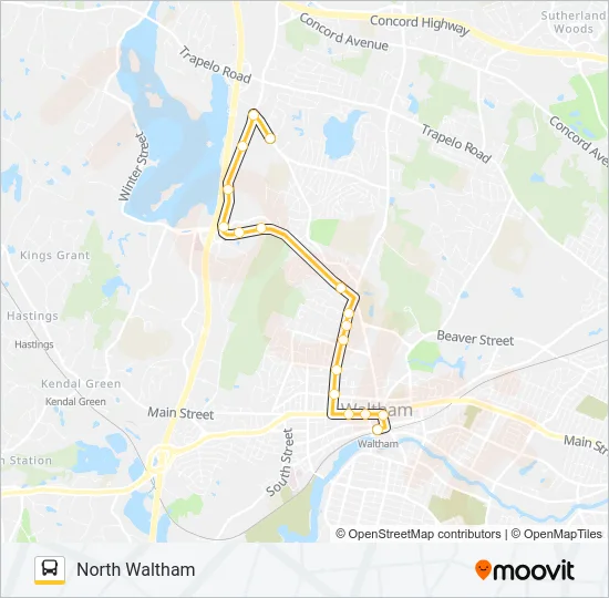 61 Bus Line Map