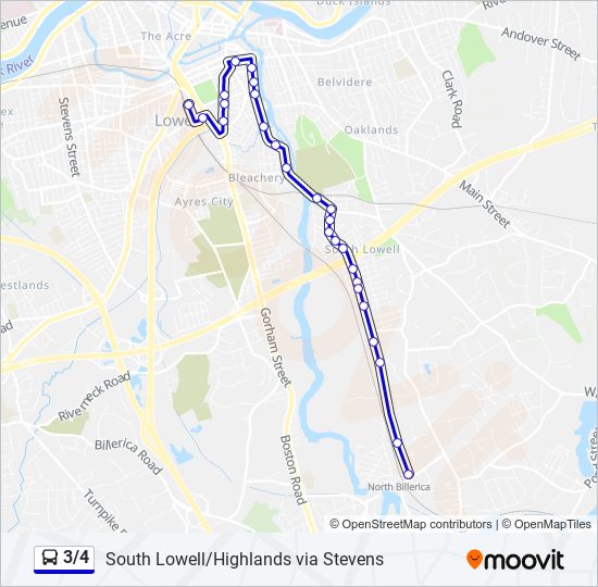 3/4 bus Line Map
