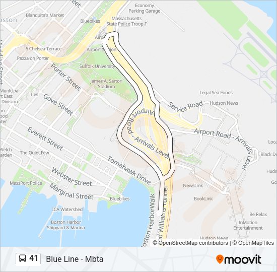 41 Bus Line Map