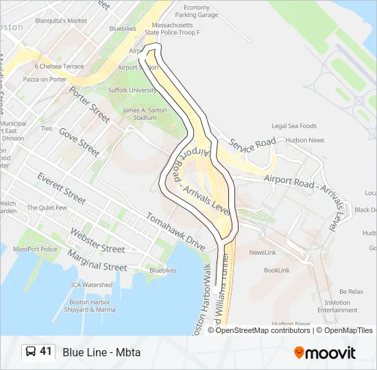 41 Bus Line Map
