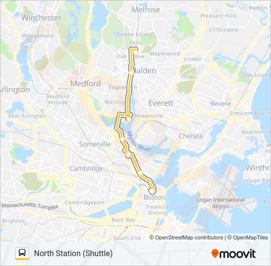 ORANGE LINE SHUTTLE Bus Line Map