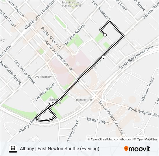 ALBANY | EAST NEWTON SHUTTLE (EVENING) Bus Line Map