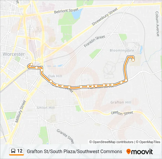 12 Bus Line Map