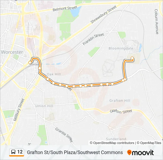 12 Bus Line Map