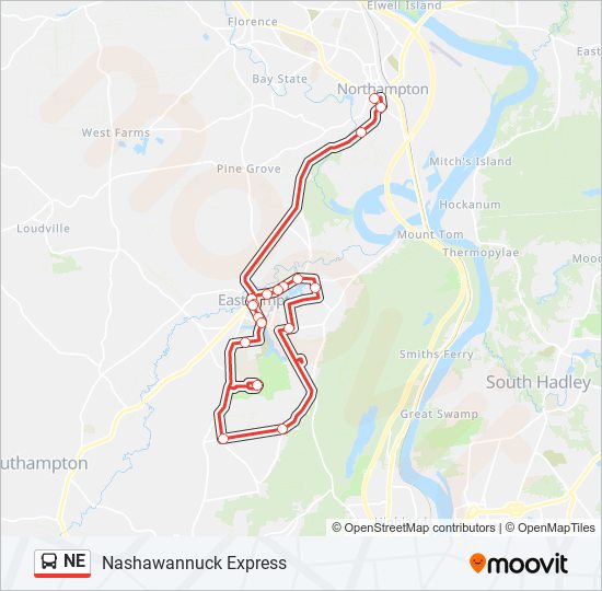 NE bus Line Map