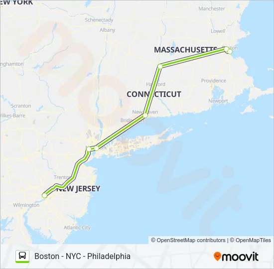 FLIXBUS 2619 Bus Line Map