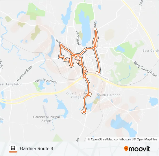 GARDNER ROUTE 3 Bus Line Map