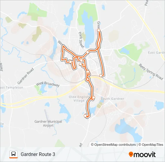 GARDNER ROUTE 3 Bus Line Map