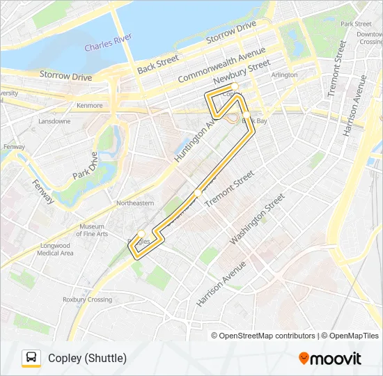 ORANGE LINE SHUTTLE Bus Line Map