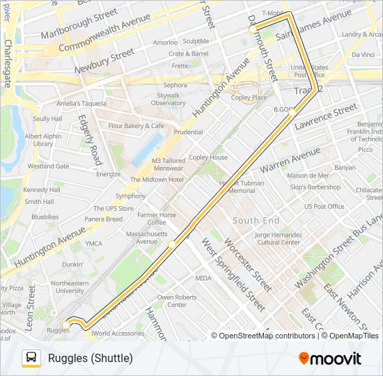 ORANGE LINE SHUTTLE Bus Line Map