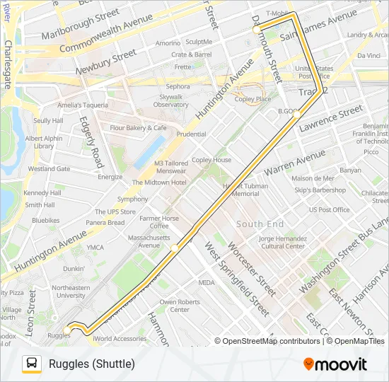 ORANGE LINE SHUTTLE Bus Line Map