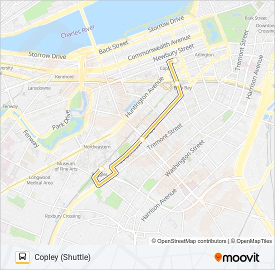 Mapa de ORANGE LINE SHUTTLE de autobús