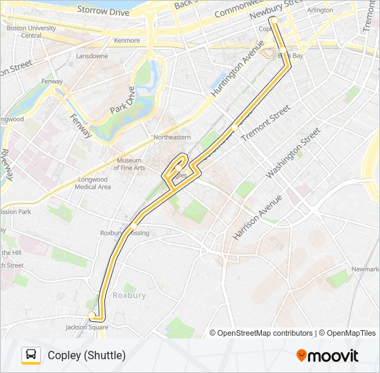 ORANGE LINE SHUTTLE Bus Line Map