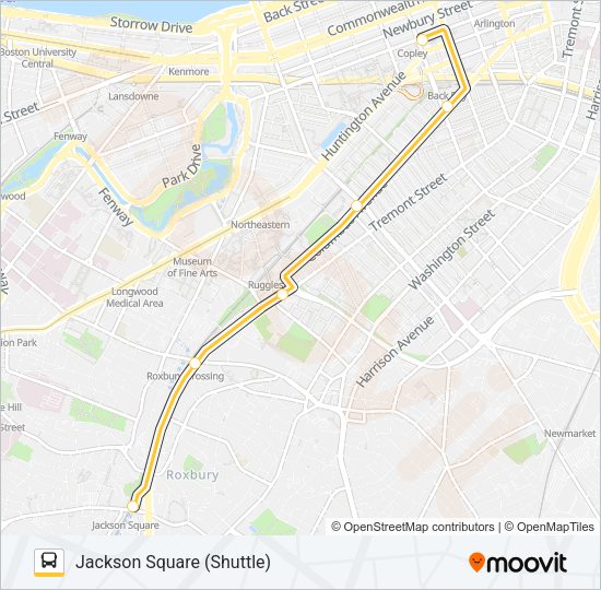 ORANGE LINE SHUTTLE Bus Line Map