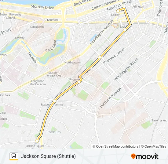 ORANGE LINE SHUTTLE Bus Line Map