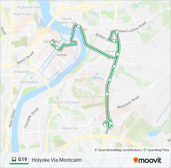 G19 Bus Line Map